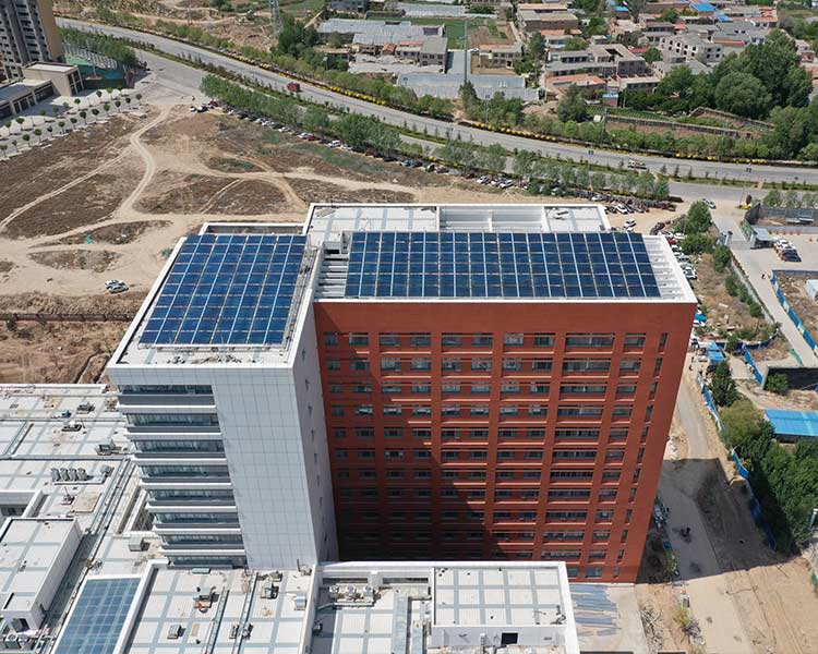 青海省乐都人民医院海尔平板太阳能热水项目